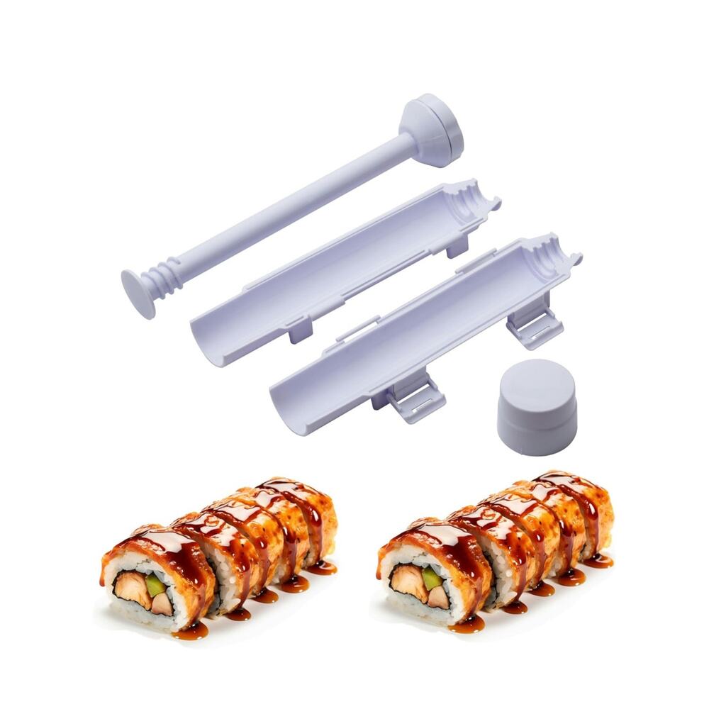 NIB Sushi Bazooka Roller Maker Kit Rice Rolling Machine Mold Homemade DIY